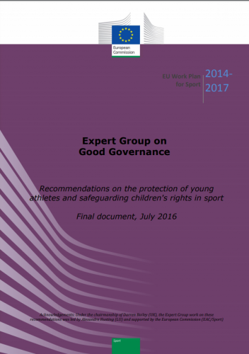 Recommendations on the protection of young athletes and safeguarding children's rights in sport