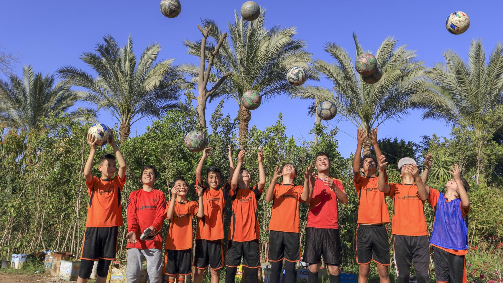 Football children Egypt